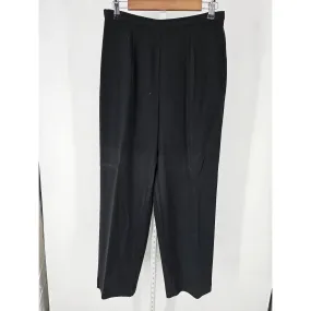 Amanda Smith Womens Sz 8 High Waist Straight Leg Dress Pants Solid Black