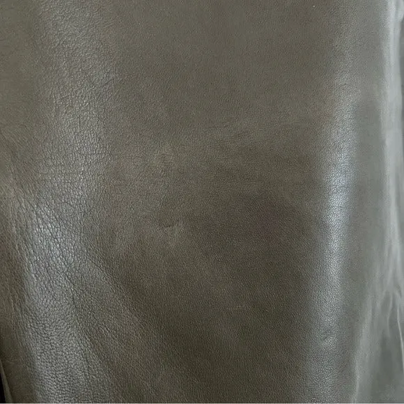 Amanda Wakeley London Desert Khaki Leather Jogger