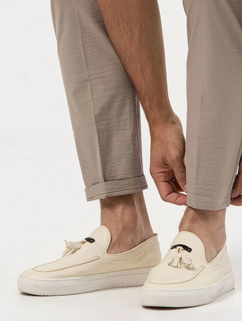 DUBAI CASUAL PANTS IN DOVE