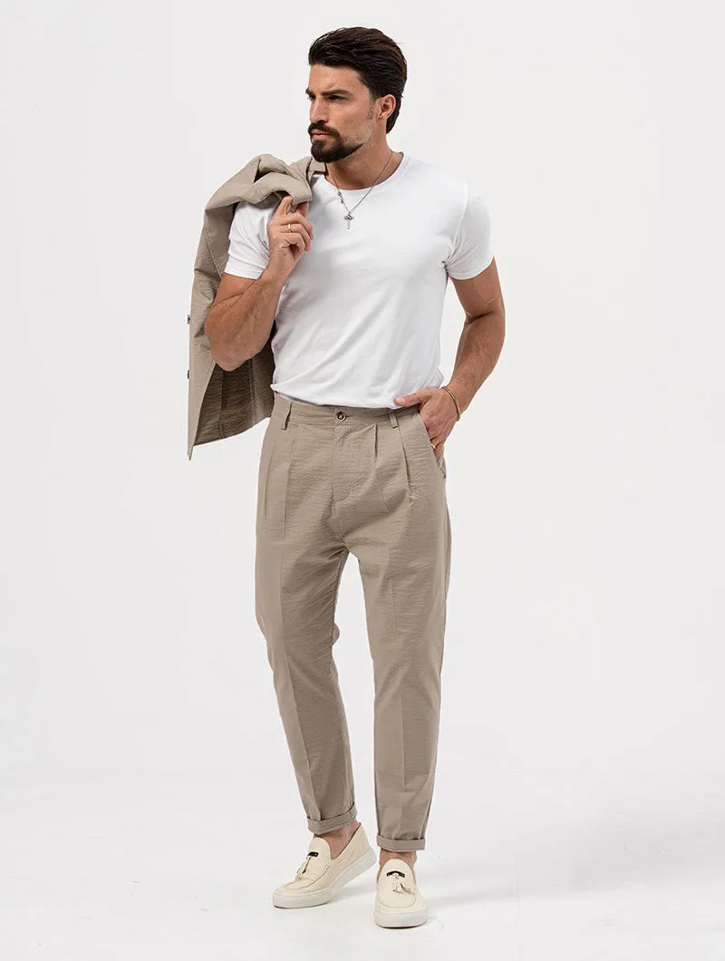DUBAI CASUAL PANTS IN DOVE