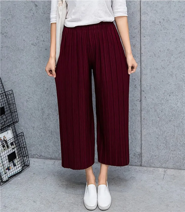 Fold pleated pants