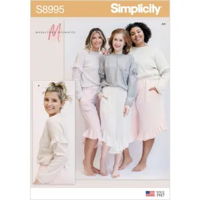 Simplicity Sewing Pattern S8995 Misses' Lounge Pants and Knit Lounge Top