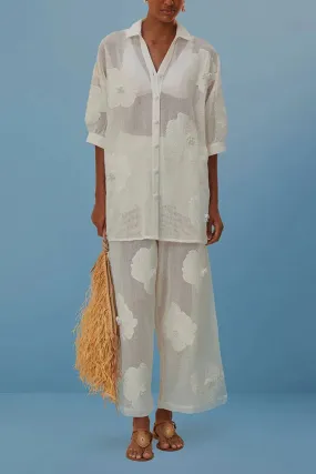 White Flower Pants