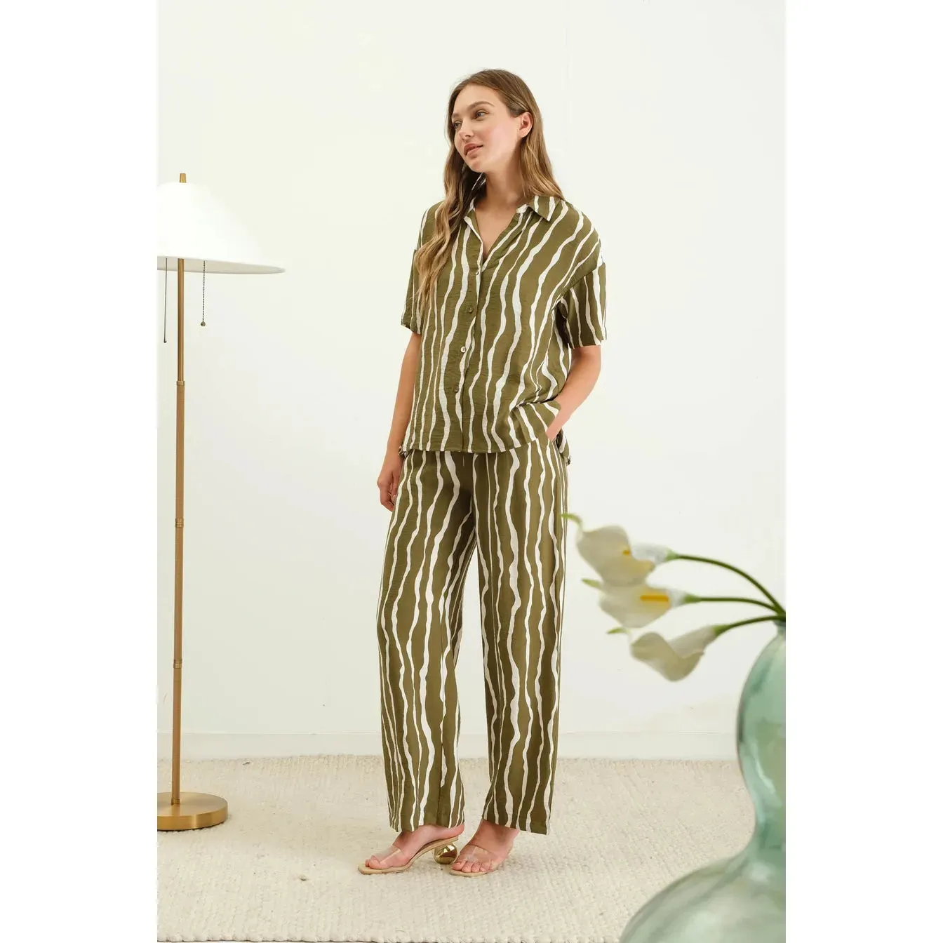 Zebra Print Lightweight Pants